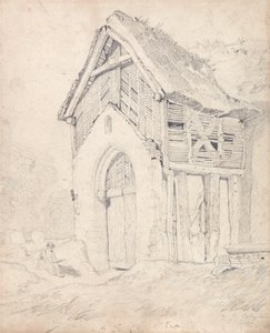 Portico e campanile della chiesa di Thurgarton, Norfolk da John Sell Cotman